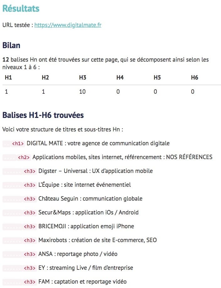 Balises HN Digital Mate